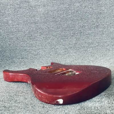 Transparent Red Floyd Rose Ready Guitar Body, Unfinished image 9