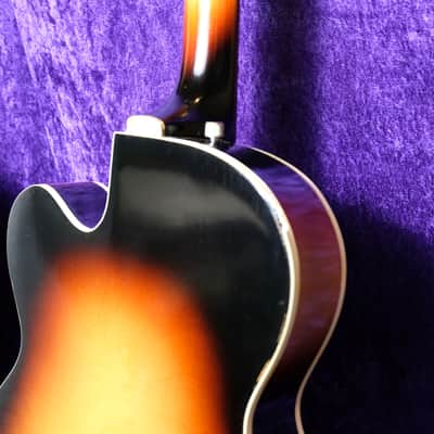 Rare Condition Gretsch 6124 Single Anniversary 1963 Shaded Golden Electric Guitar Hollowbody Sunburst Case Candy OHSC image 24