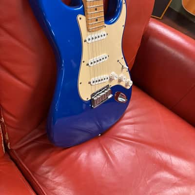 2004 50th Anniversary Fender American Series Stratocaster with Maple Fretboard Chrome Blue image 2