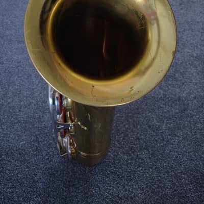 Borgani 0166S Vintage Tenor Saxophone 1980s - Gold Lacquer with Silver Nickel Keys image 6