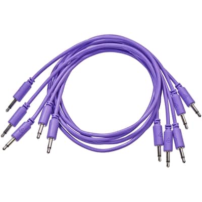 Black Market 40" 3.5mm Modular Synthesizer Patch Cable - 5-Pack, Violet image 1