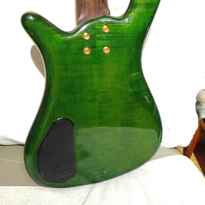 Vintage Warwick Streamer LX 5 1997 - Transparent Emerald Green image 3