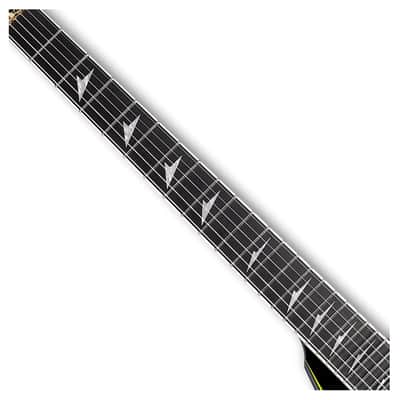 ESP LTD Alexi Laiho Arrowhead 20th Anniversary Guitar - Black w/Yellow Pinstripe image 3