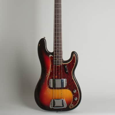 Fender Precision Bass Solid Body Electric Bass Guitar (1964), ser. #L38032, original black tolex hard shell case. image 1
