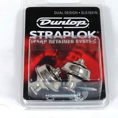 Dunlop Strap Locks - Guitar - Dual Design Strap Retainer System Nickel