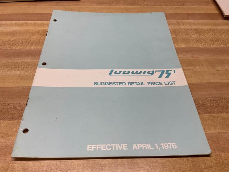 Ludwig 1976 Suggested Retail Price List image 1