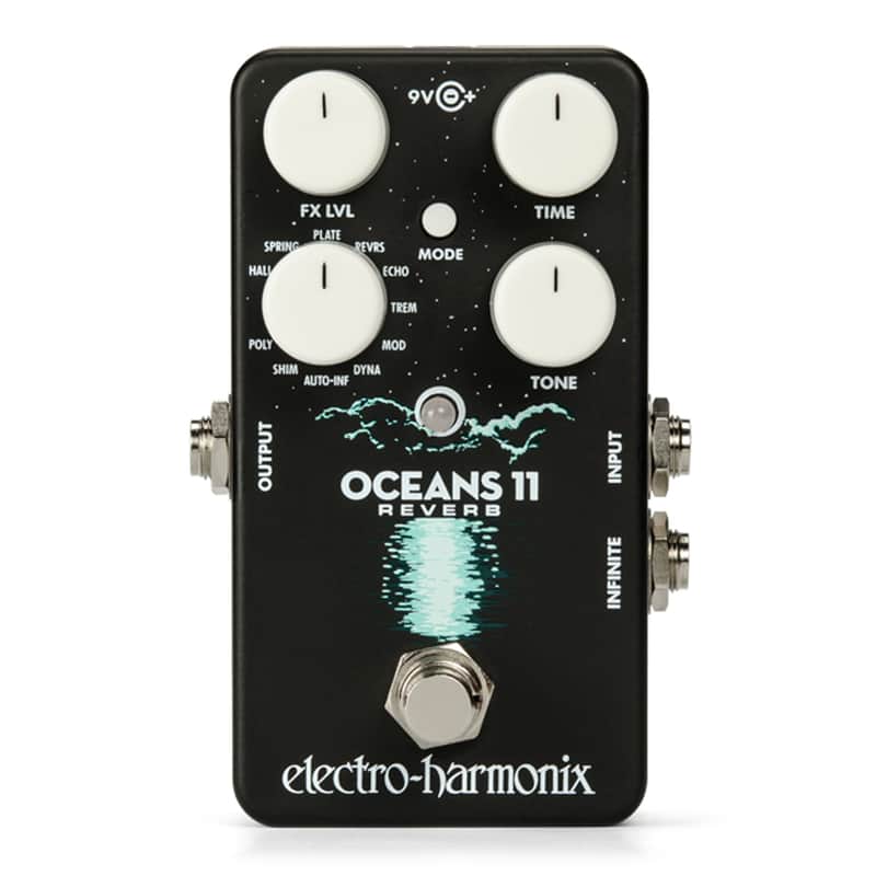 Mint Electro-Harmonix EHX Oceans 11 Eleven Reverb Hall Spring Guitar Effects Pedal image 1