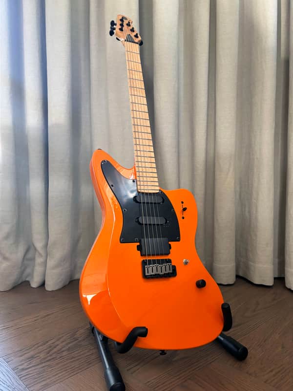 Jericho Guitars Fusion 6 Ignition Orange 6-String w/ Locking Tuners & Fixed Bridge image 1