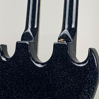 Bell & Hern  Custom Doubleneck 6/12 2019 Black Galaxy Sparkle image 8