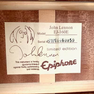 Epiphone EJ-160E John Lennon Signature 2006 Vintage Sunburst Limited Edition image 24