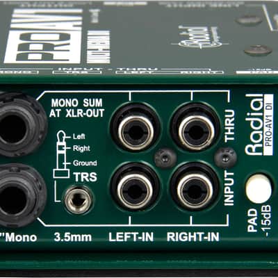Radial ProAV1 Mono Passive Multimedia Direct Box imagen 3