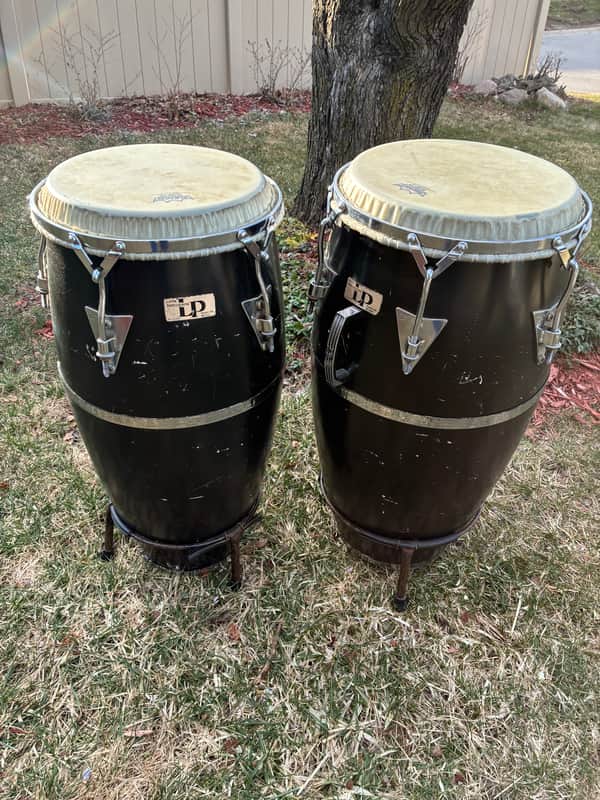 Latin Percussion Conga Drums 1980? - Black on White image 1