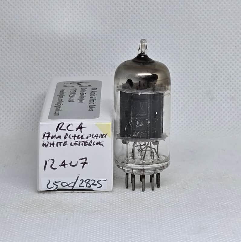 RCA 12AU7 Long Black Plate Balanced Single NOS 12AU7A image 1