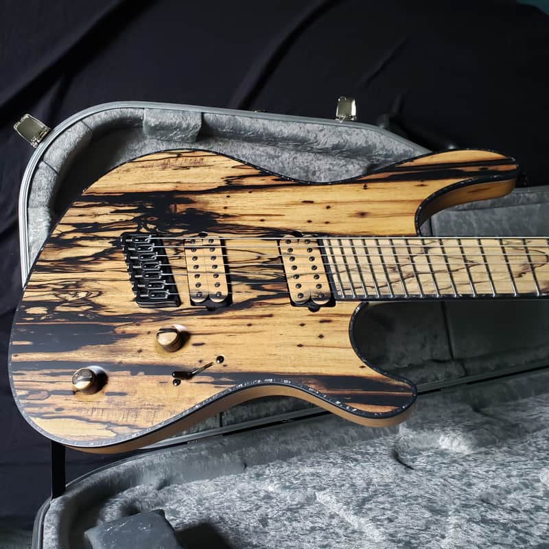 Mayones Regius VF 7 25.4"-27" Pale Moon Ebony TEW Neck TEW Body Bare Knuckle Pickups Ceramic Warpig image 1