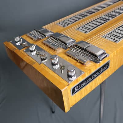 1957 Rickenbacker CW-758 Triple Neck LONG SCALE T8 Console Steel Guitar FIGURED MAPLE image 8