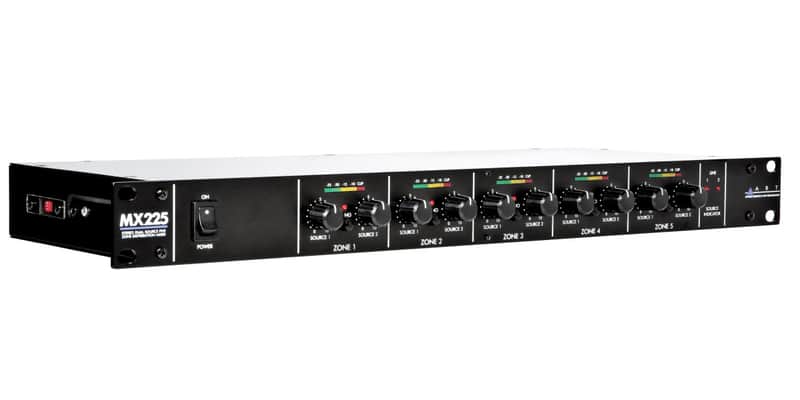 ART MX225 Stereo Dual-Source 5-Zone Distribution Mixer w/ stereo inputs BLK MINT image 1