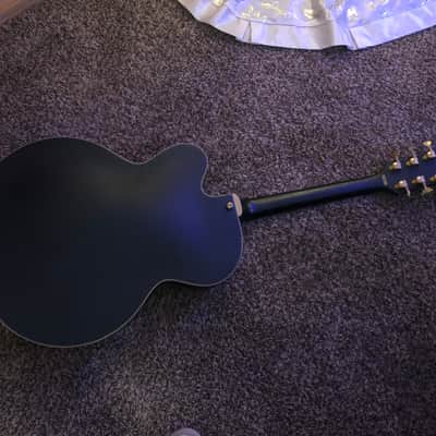 D'Angelico Deluxe 59 Hollow Body Archtop Electric Guitar Midnight Matte Finish image 7