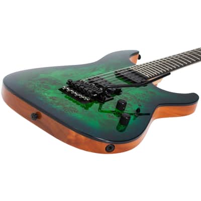Schecter C-6 Pro FR Aqua Burst - Electric Guitar image 2