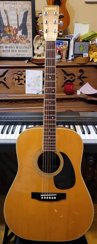Kawai F-300D Dreadnought Acoustic Guitar Made in Japan 1970s | Reverb
