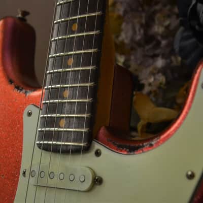 Fender Stratocaster Relic 2019 Custom Red Sparkle Lollar Blondes image 6