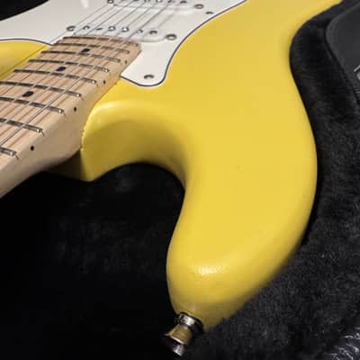 Custom/Partscaster Satin Yellow Strat Hard Case Stratocaster image 7