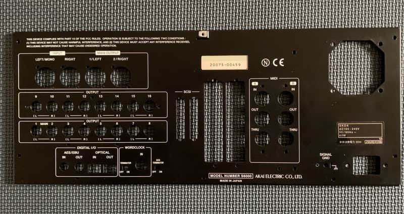 Akai S6000 Sampler Rear Panel image 1