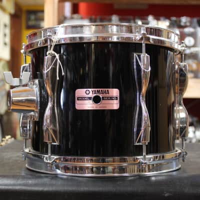 1980s Yamaha Recording Custom Outfit in Solid Black 14x22 8x10 8x12 9x13 10x14 12x15 image 15