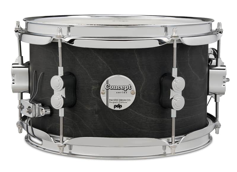 PDP Concept Series Black Wax Maple Snare, 6x10, Satin Black w/Chrome Hardware image 1