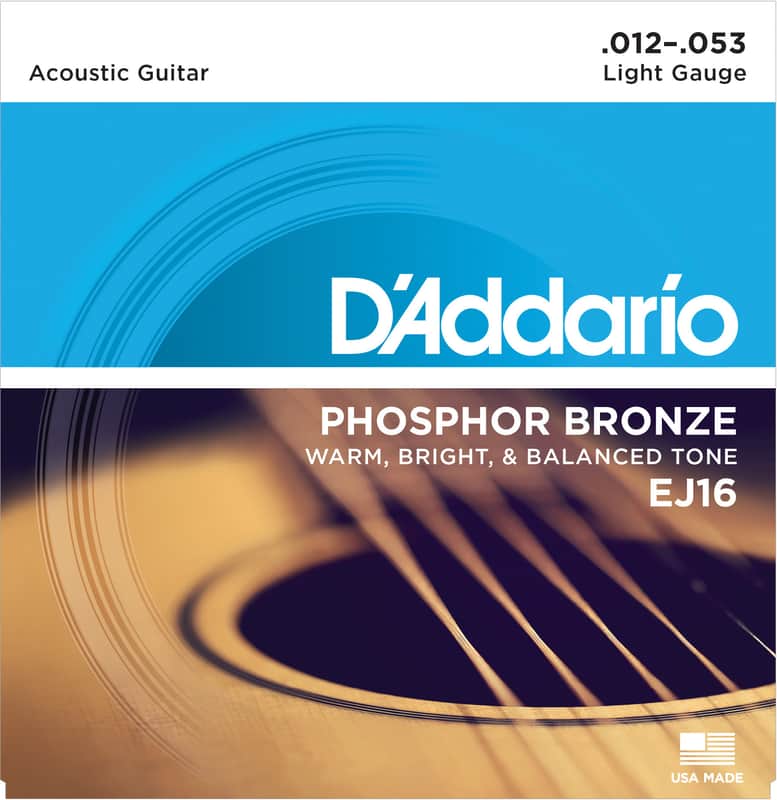 D'Addario EJ16 Phosphor Bronze Light Acoustic Strings image 1