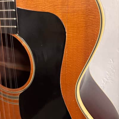 1974 Guild F212 - Natural Spruce top , Mahogany Back and sides .. USA Made Jumbo 12 String  W Original Hardshell case image 12