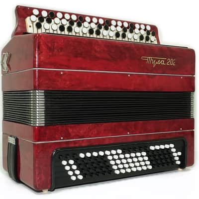 Tulskiy Russian Bayan Tula 202 Button Accordion 100 bass Acordeone de Botones, New Straps and Soft Case for Gift, 2733 image 2