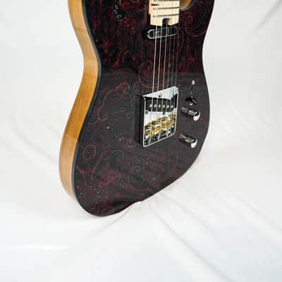 Swisher Handmade 1950 T-Style Electric Guitar 2024 - Merlot Fabric Top image 10