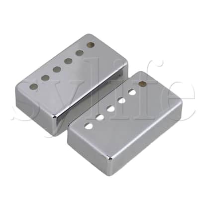 Chrome Metal Guitar Humbucker Pickup Covers Set image 1