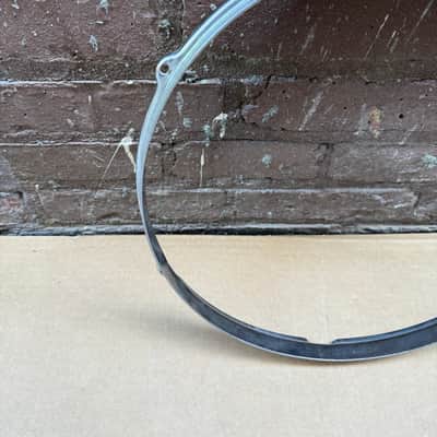 Unbranded 13" 6-Lug Snare Side (Bottom) Drum Hoop Rim Chrome Steel - No Snare Cord Slots image 2