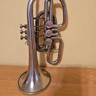 Soviet Trumpet Cornet USSR Leningrad Musical Wind Instrument Horn Vintage and Rare image 3