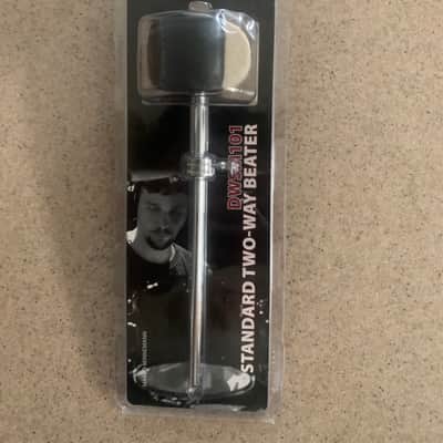 DW DWSM101 Two Way Felt/Plastic Bass Drum Beater 2010s - Chrome/Black image 1