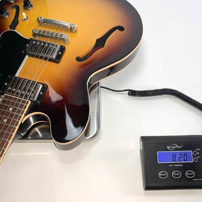 2013 Gibson Memphis ES-335 Dot Neck Sunburst Plain Top Semi Hollow Guitar w Original Case image 22