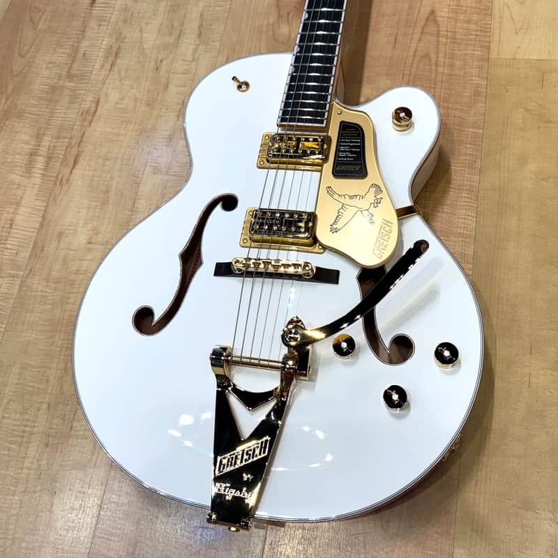 Gretsch Falcon Hollow Body Single-Cut with String-Thru Bigsby and Gold Hardware 2025 - White image 1