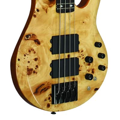 Michael Kelly Pinnacle 4-String Bass Electric Bass Guitar with Natural Burl Finish image 1