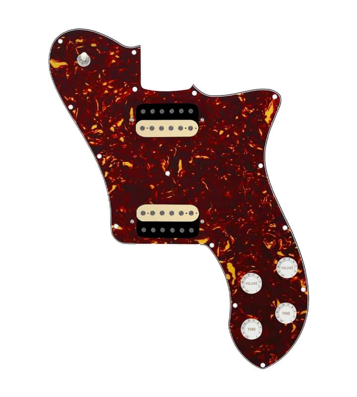 920D Custom 72 Deluxe Tele Loaded Pickguard With Uncovered Roughneck Humbuckers, White Knobs, and Tortoise Pickguard image 1