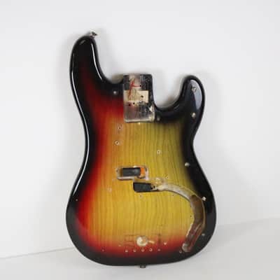 1978 Fender Precision Bass BODY Sunburst ASH Super CLEAN USA 4-Bolt Lightweight 5.2 lbs PBass 1970's Vintage image 1