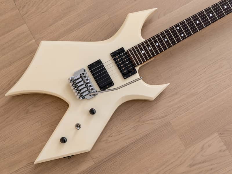B.C Rich 日本製 white 1986 BC Rich Warlock Vintage Electric Guitar White w/ Floyd Rose