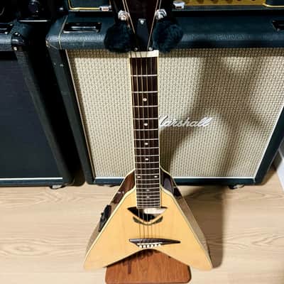 Dean V-Acoustic Flying V Acoustic Guitar Natural image 12