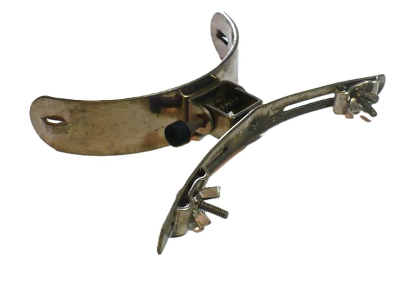 Ludwig Script Logo Marching Snare Leg Rest / Nickel image 1