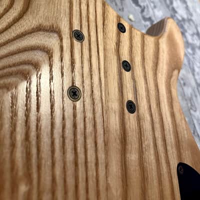Phantom Mephisto 5 String active left handed lh Bass Open Swampash Ebony birdseye maple headstock lefty - Nature image 7
