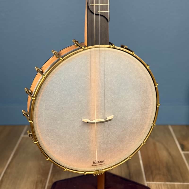 Rickard 12" Cherry Little Wonder Banjo with Antiqued Brass Hardware image 1