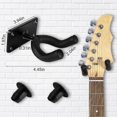 Guitar Wall Mount, Guitar Hangers for Wall, Upgraded Version Guitar Wall Hangers, Guitar Hooks for Wall 2 Pack, Professional Wall Guitar Hook, Wall Guitar Mount, Guitar Hooks for Wall image 3