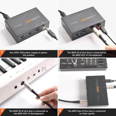 MIDI THRU-6 Box | 1-In 6-Out MIDI Splitter image 5