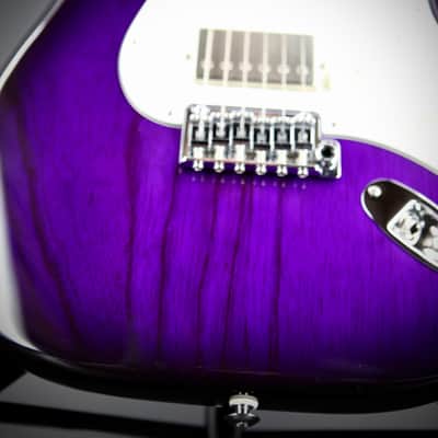 Suhr Classic S Roasted Flame Maple HSS - Trans Purple Burst image 8