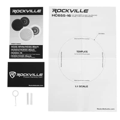 (4) Rockville HC655-16 6.5" 500 Watt In-Ceiling Home Theater Speakers 16 Ohm image 9